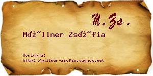 Müllner Zsófia névjegykártya